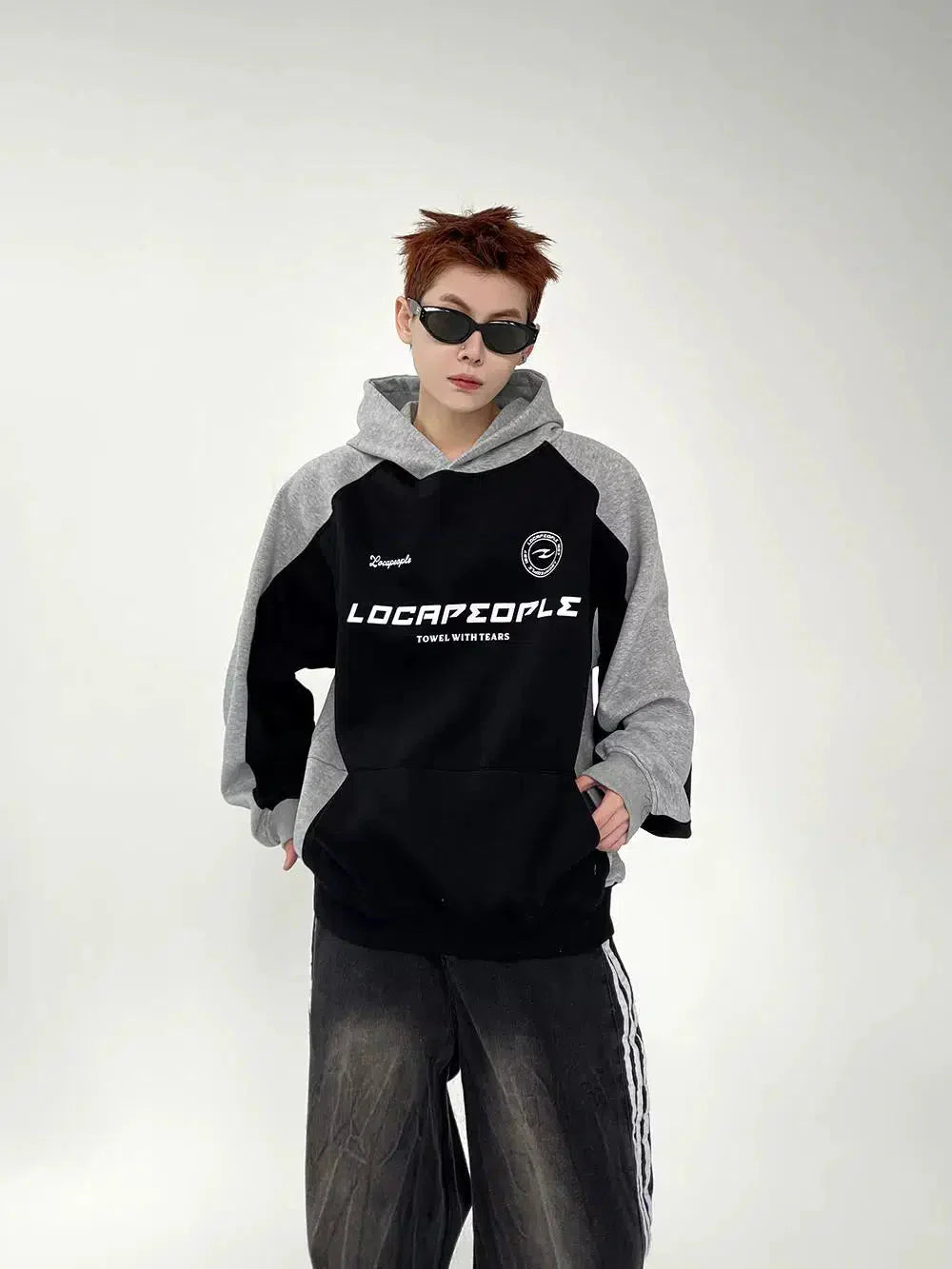Graphic Hoodie with Raglan Sleeves