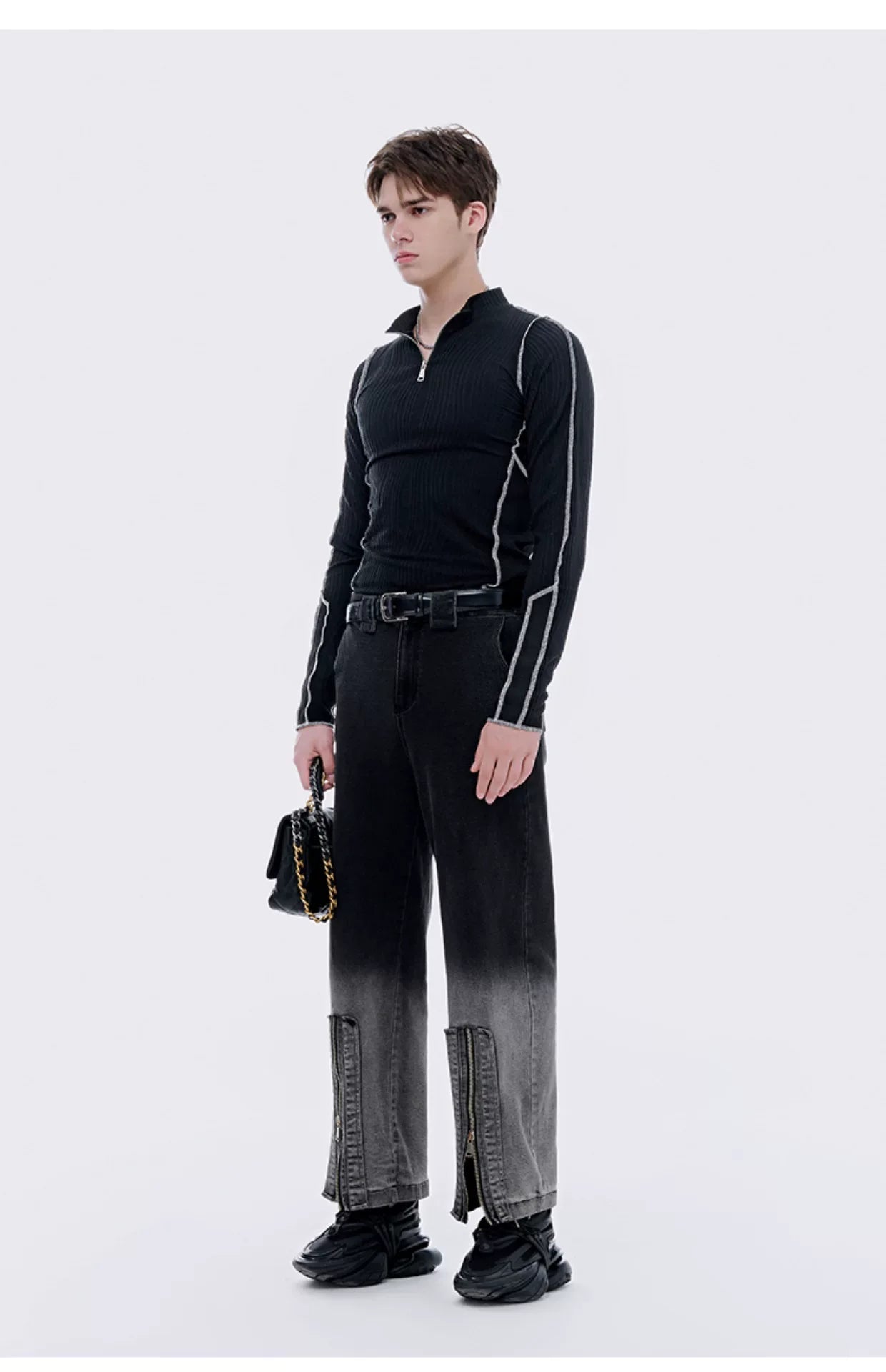 Water Ripple Zip Front Base Layer Top
