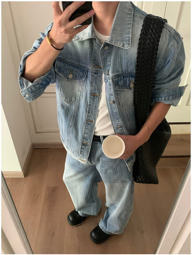 Washed Denim Jacket and Pants