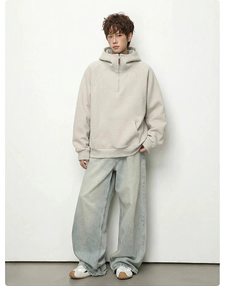Half-Zip Hooded Pullover Sweatshirt