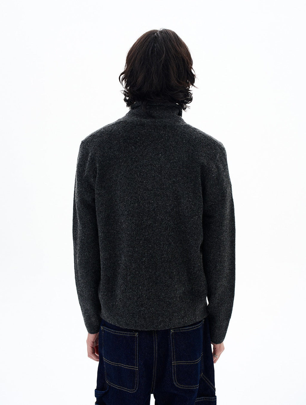 Wool Blend Button Knit Cardigan
