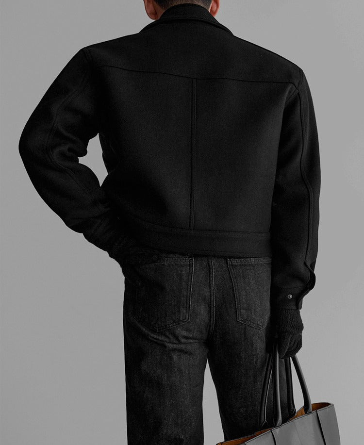 Wool Collar Workwear Short Jacket