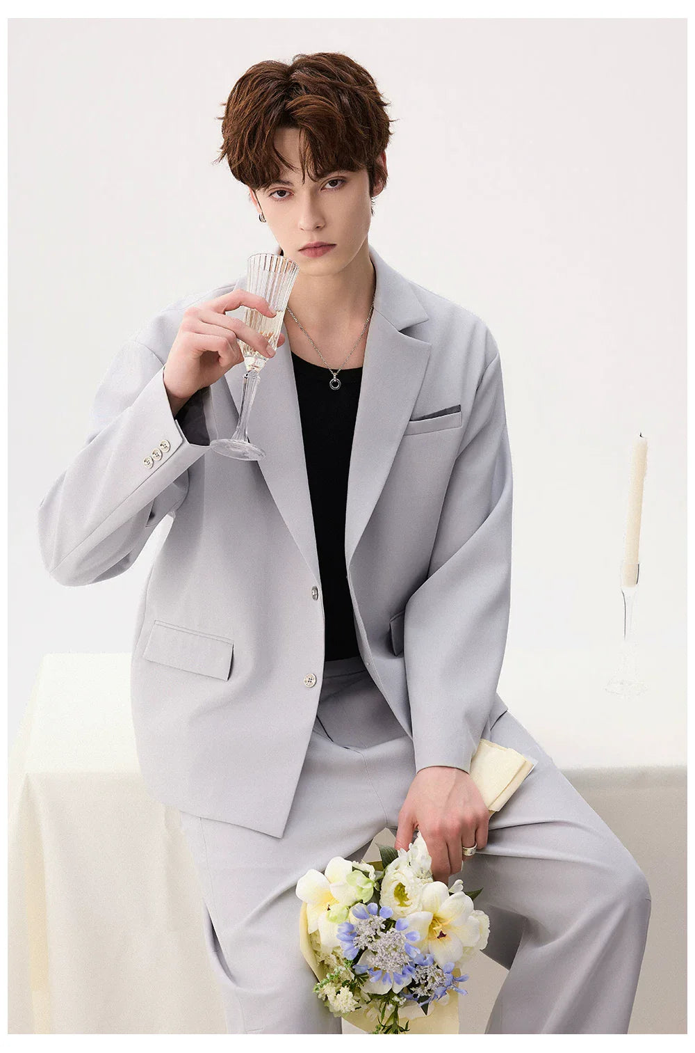 Wrinkle-Resistant Two-Piece Suit Pants