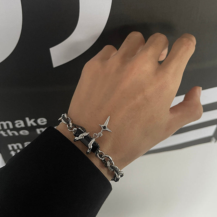 Titanium Steel Diamond Bracelet