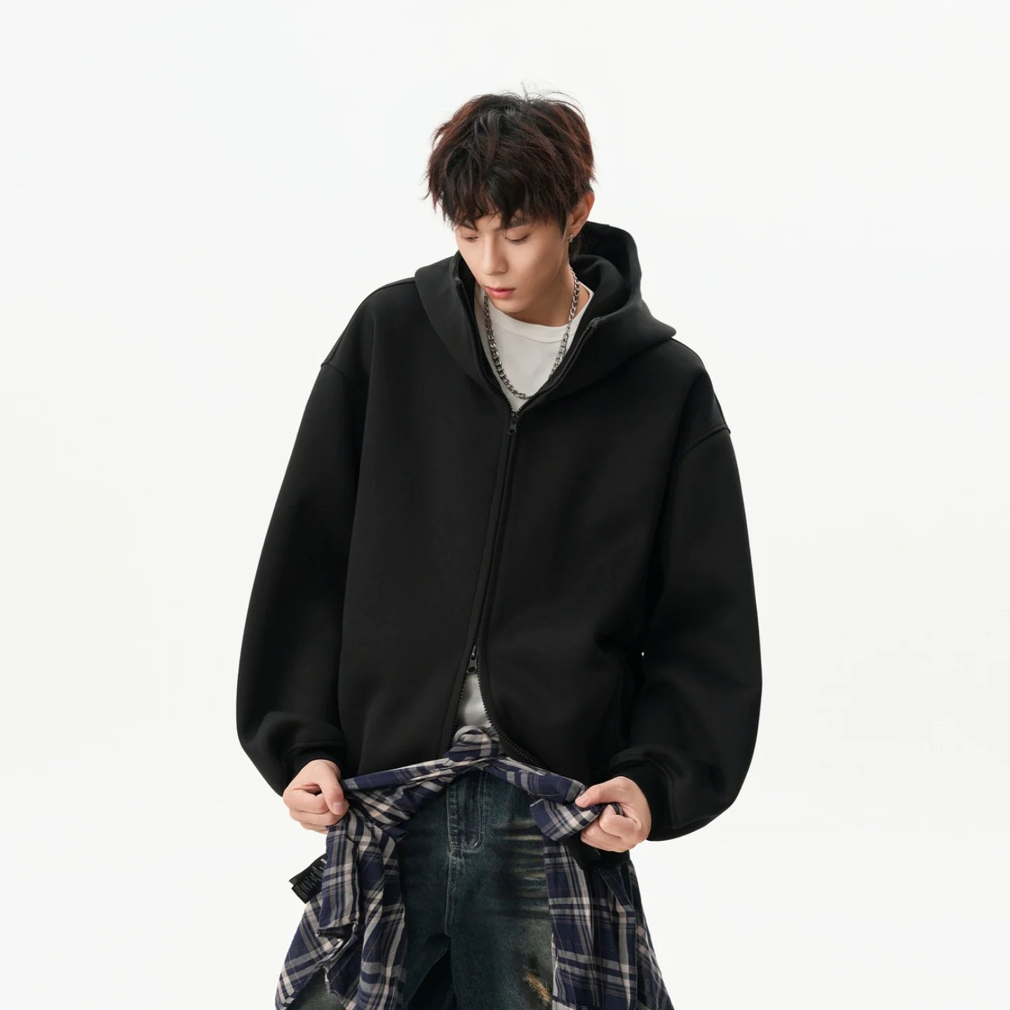 Hooded Zip Up Sweatshirt Jacket