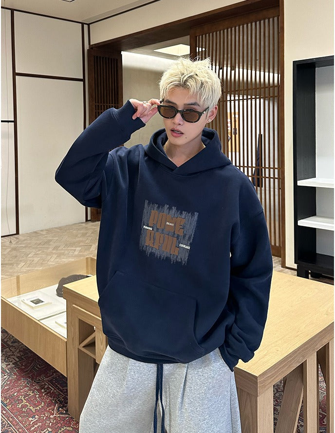 Foam Print Hooded Sweatshirt
