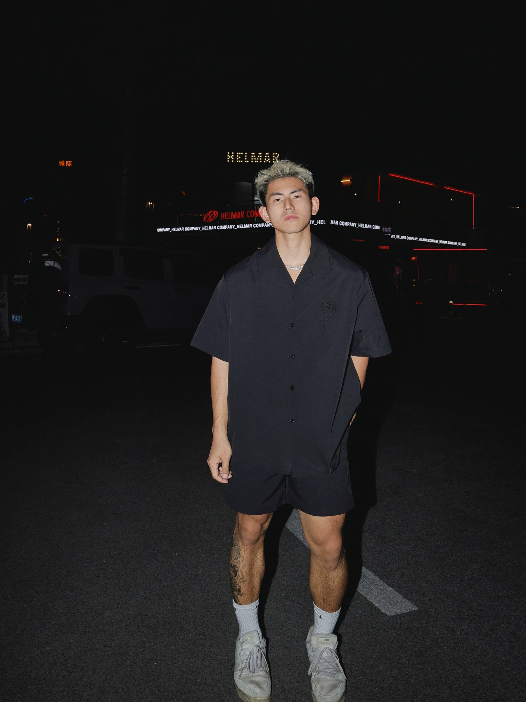 Texture Short-Sleeve Shirt and Shorts