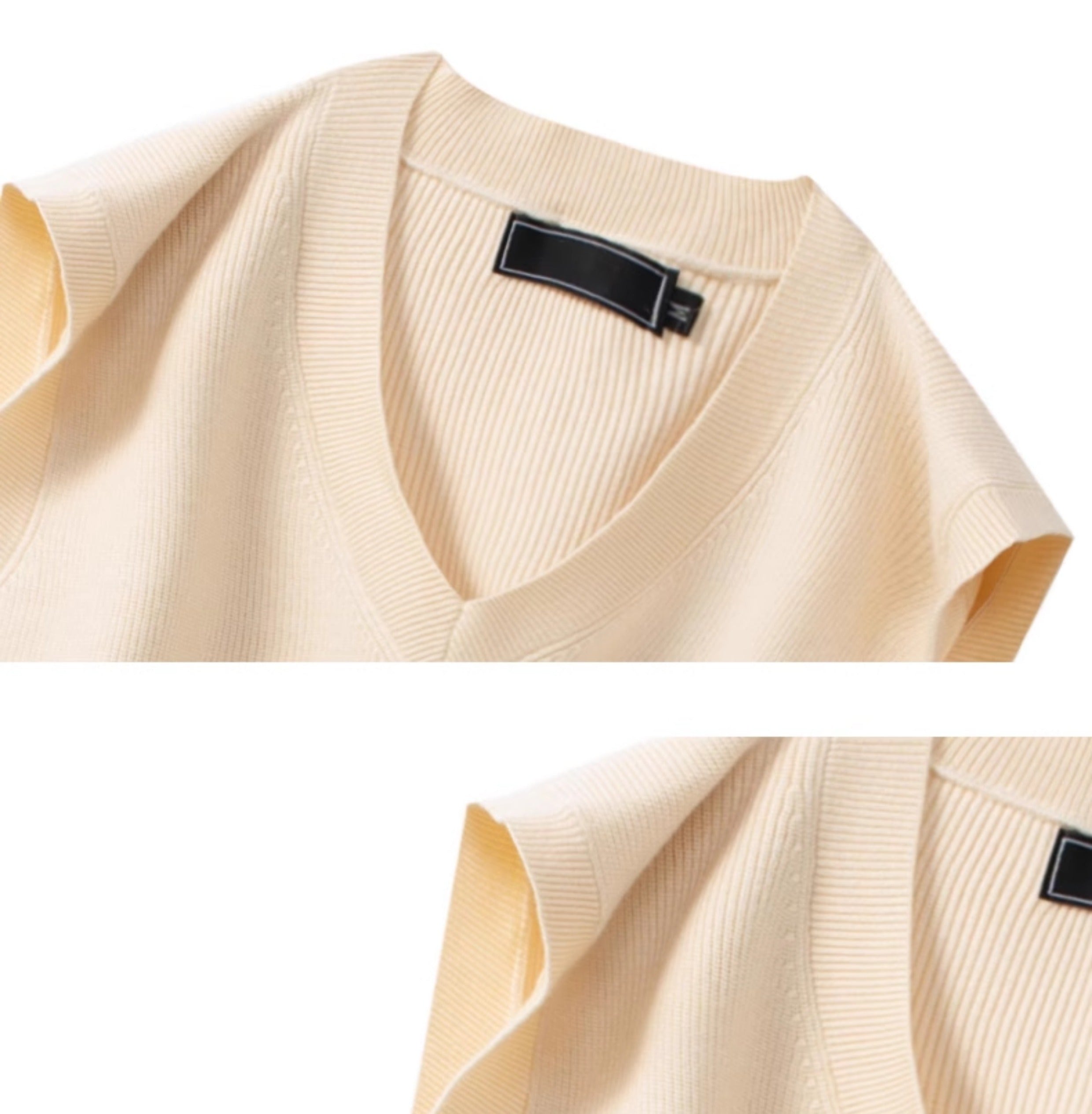 V-Neck Knit Sweater Vest