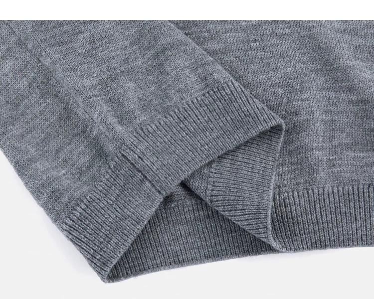 V-Neck Wool Blend Knit Vest