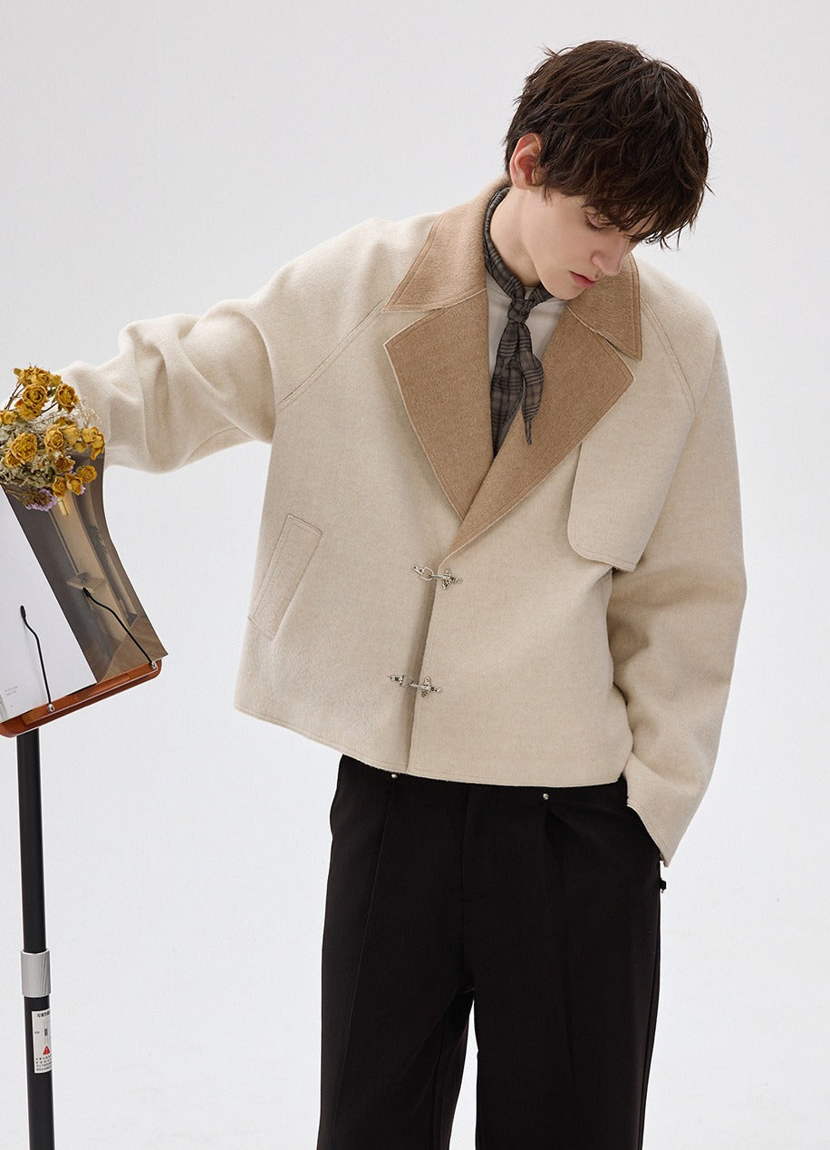 Wool Suit Collar Double-Sided Jacket