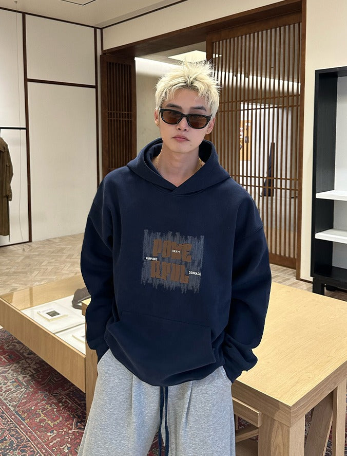 Foam Print Hooded Sweatshirt
