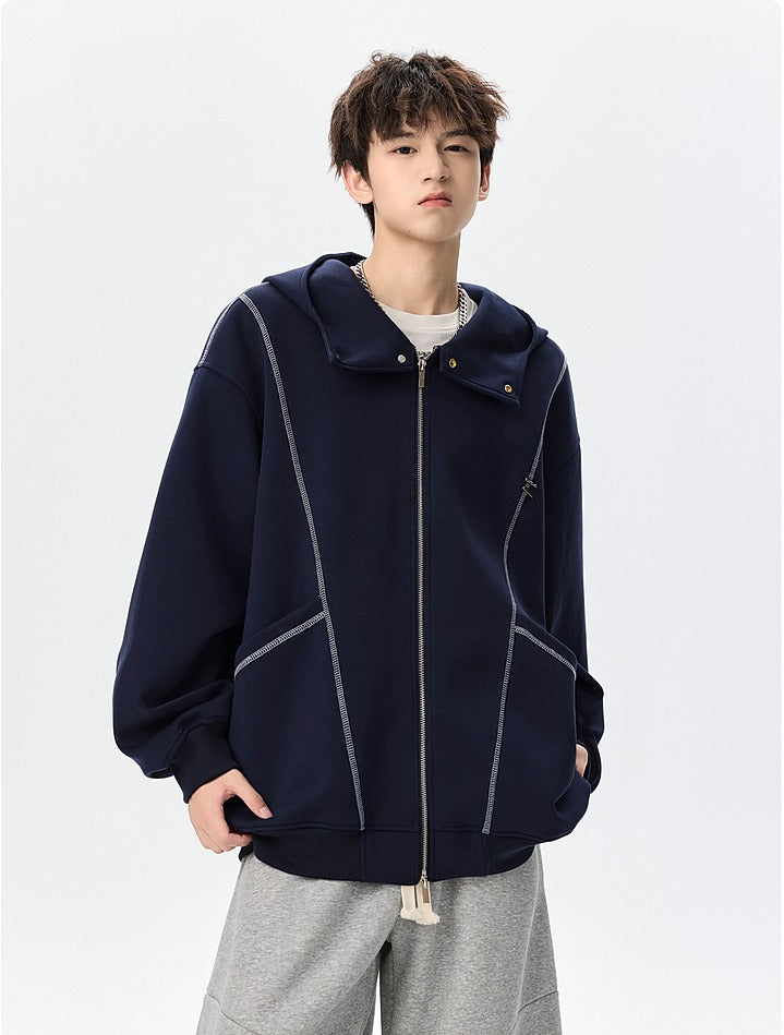 Zip Up Hooded Sweatshirt Jacket