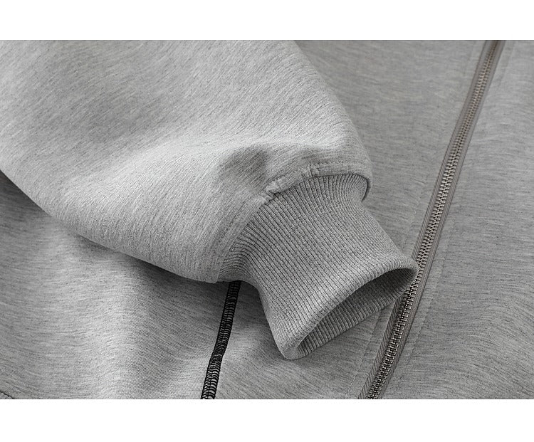 Zip Up Hooded Sweatshirt Jacket