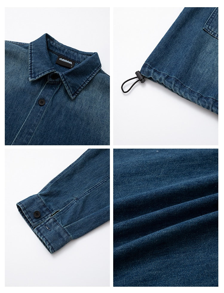 Washed Denim Casual Shirt