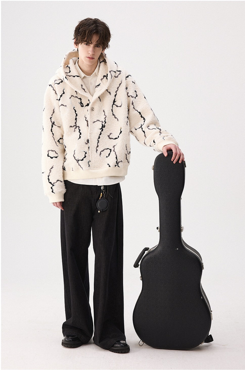 Wool Hooded Striped Sweatshirt