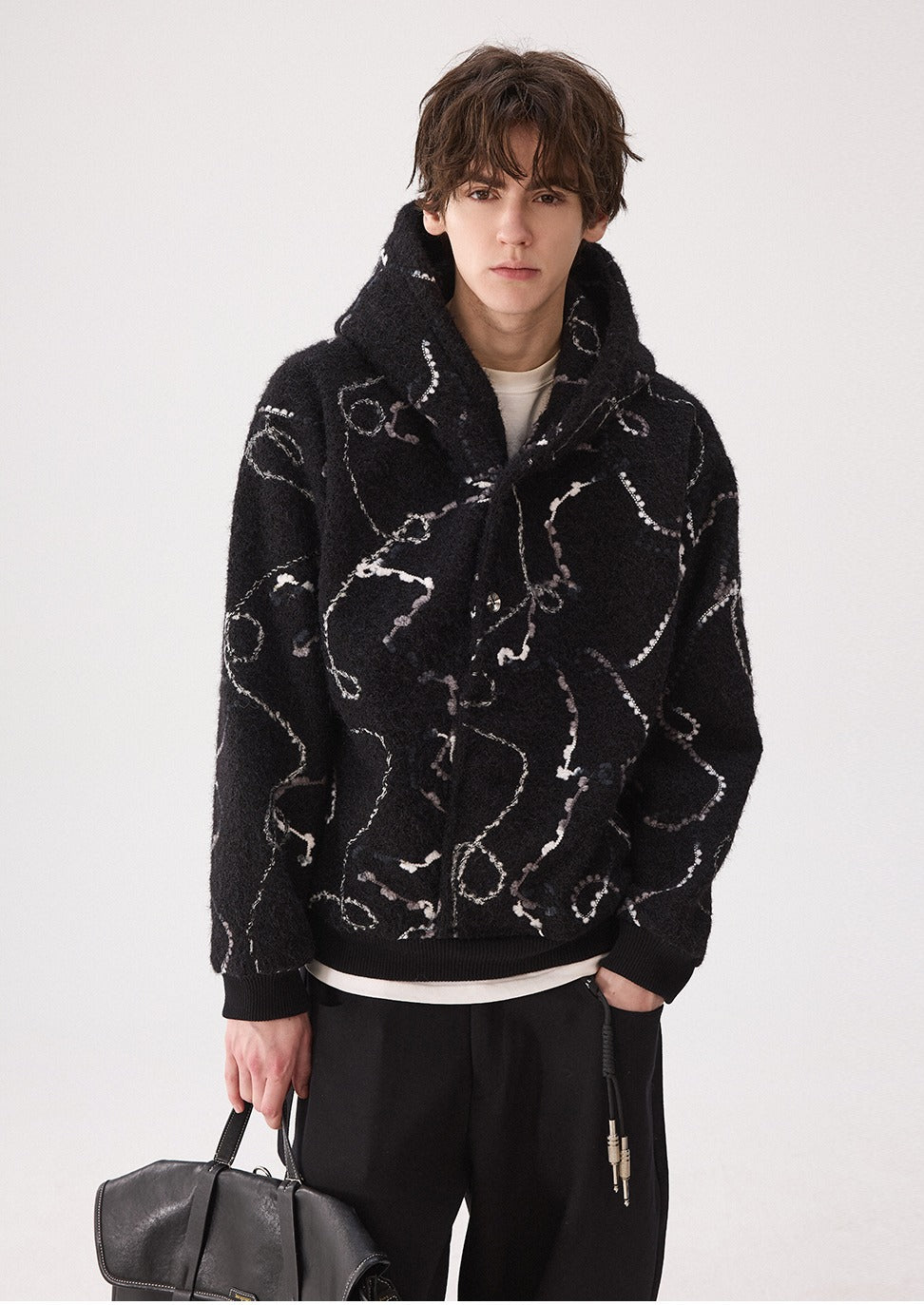 Wool Hooded Striped Sweatshirt