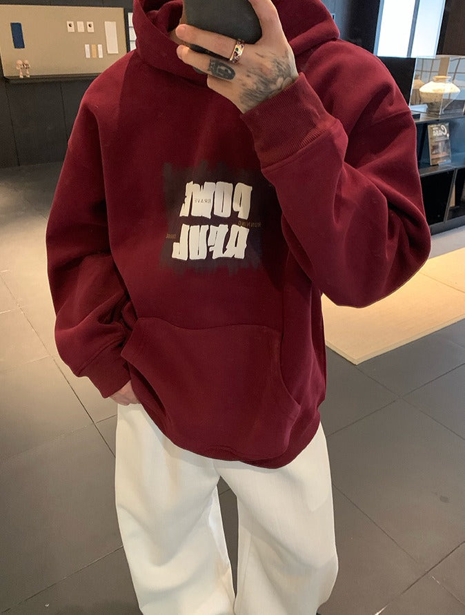 Foam Print Hooded Sweatshirt
