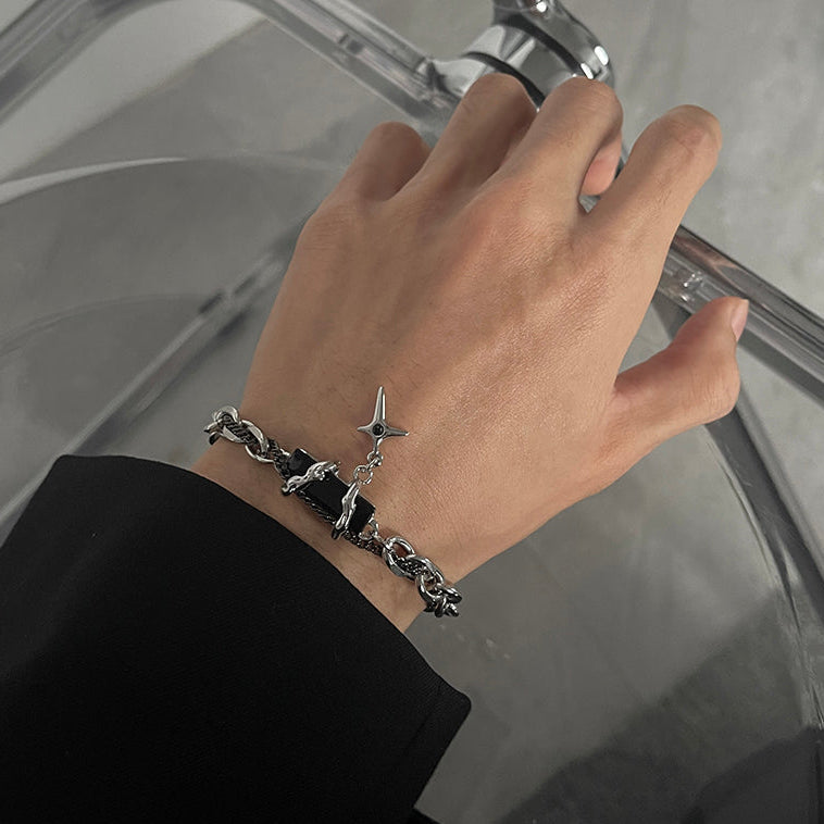 Titanium Steel Diamond Bracelet