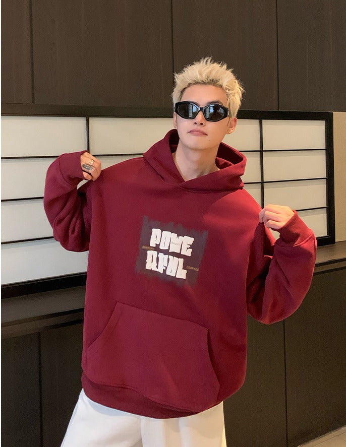 Foam Print Hooded Sweatshirt