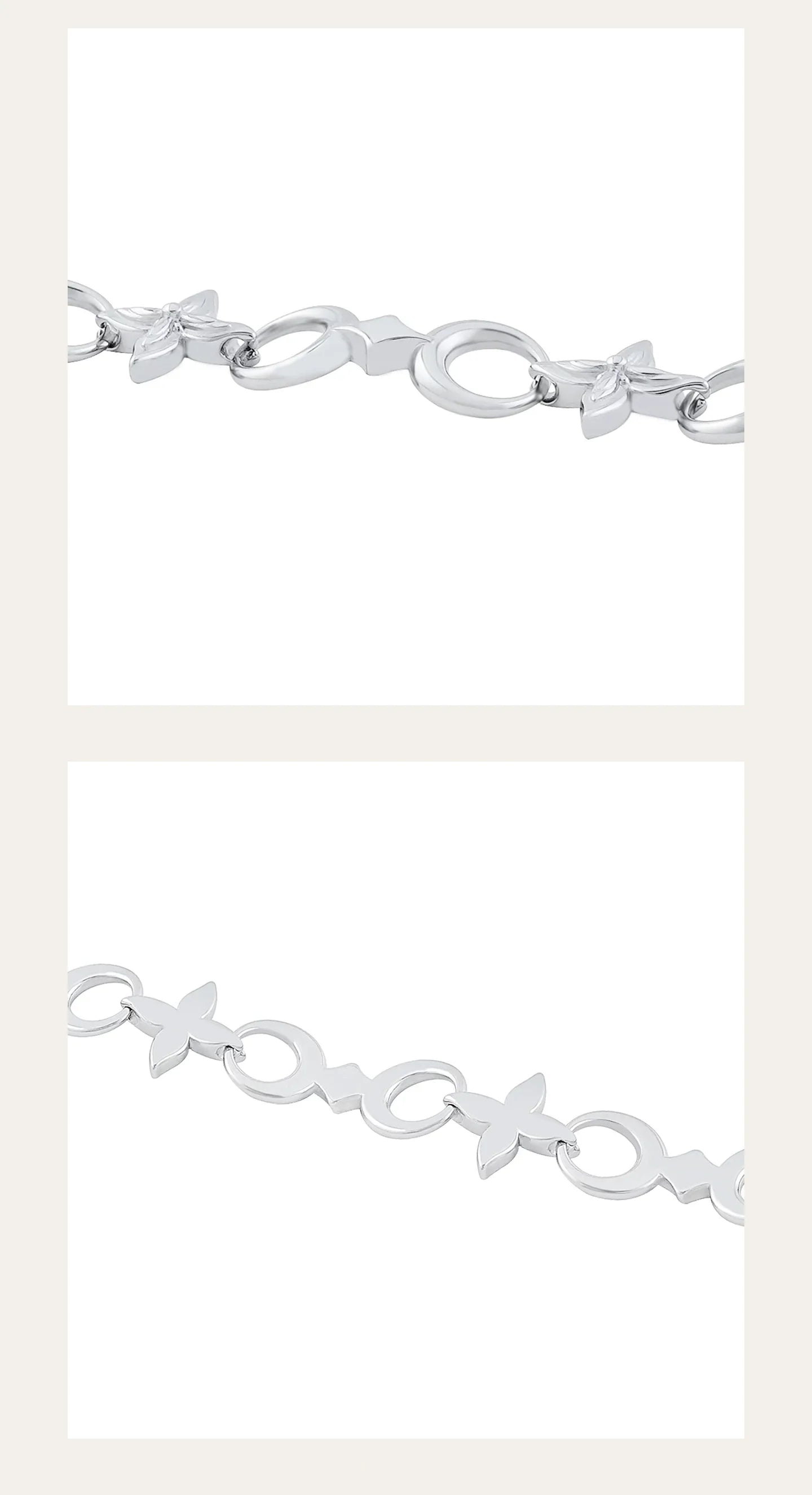 Titanium Steel Star Flower Chain Bracelet