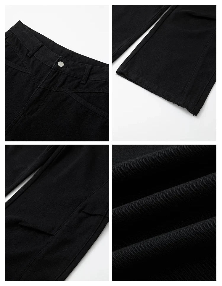 Workwear Wide Leg Straight Pants