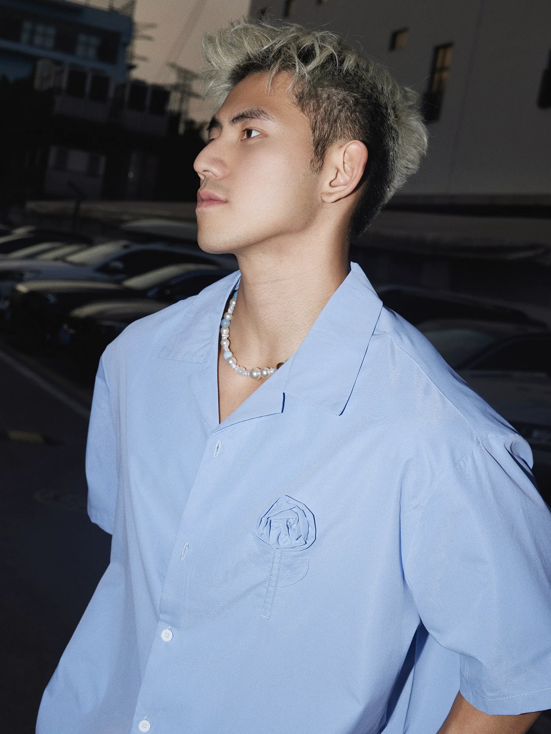 Texture Short-Sleeve Shirt and Shorts