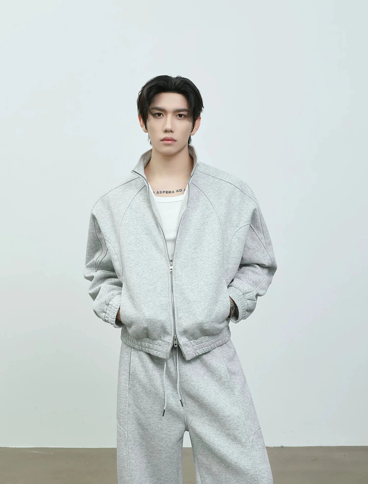 Zip Front Sweatshirt Jacket and Pants