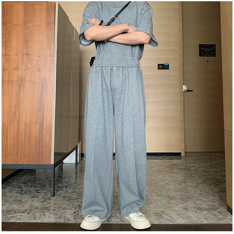 V-Neck Short Sleeve Top and Sports Pants