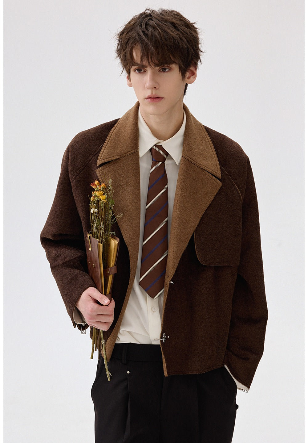 Wool Suit Collar Double-Sided Jacket