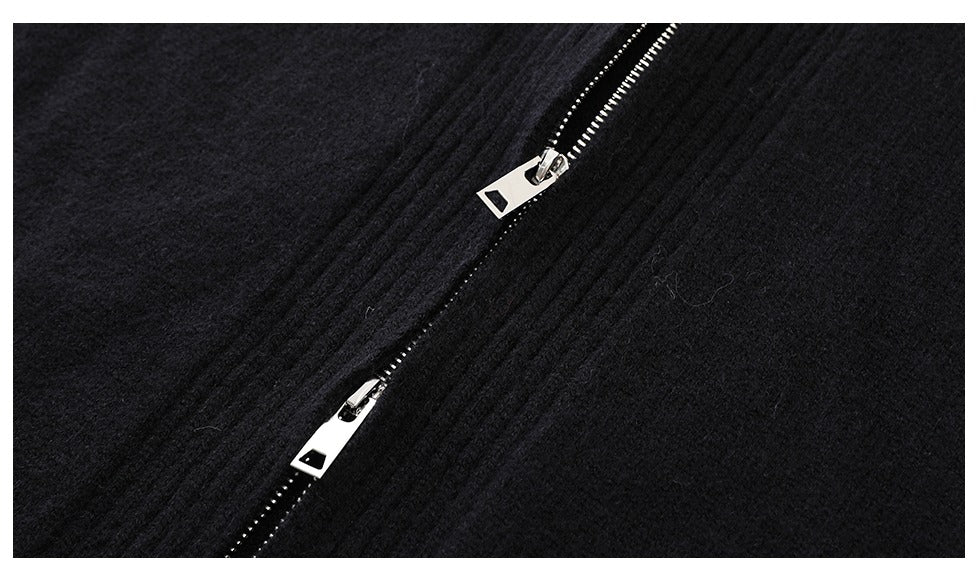 Contrast Collar Knit Cardigan