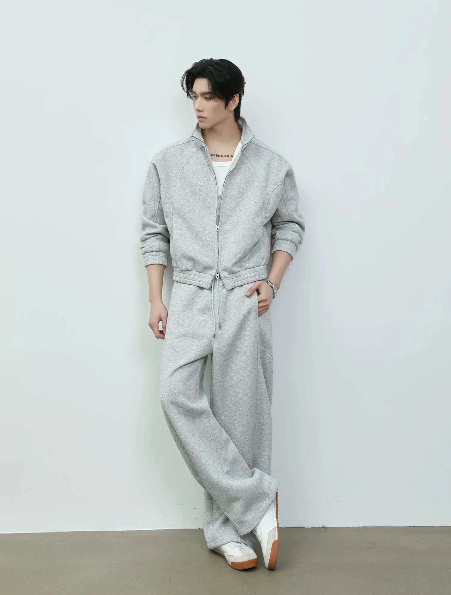 Zip Front Sweatshirt Jacket and Pants
