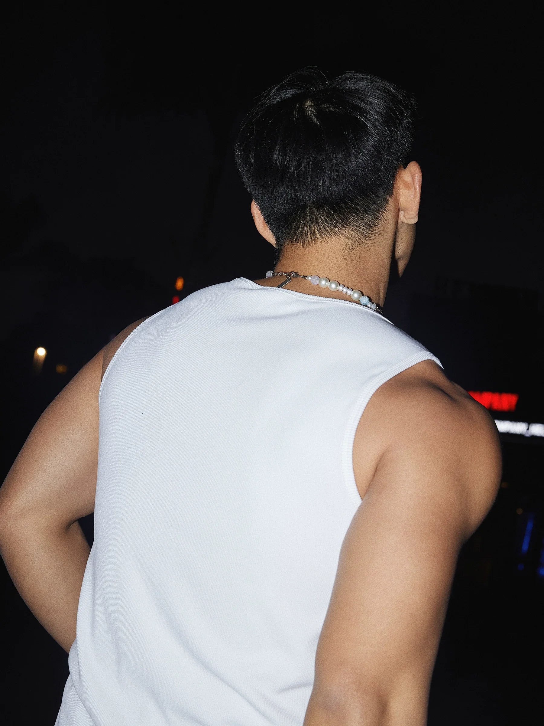 Slim Fit Elastic Sleeveless Fitness Vest