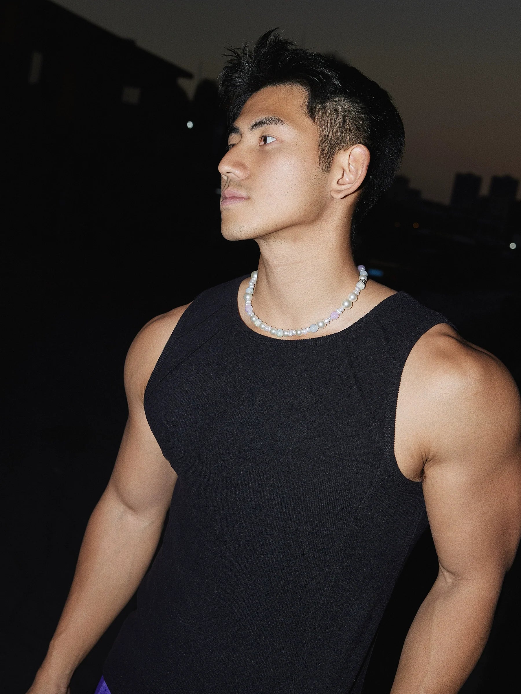 Slim Fit Elastic Sleeveless Fitness Vest