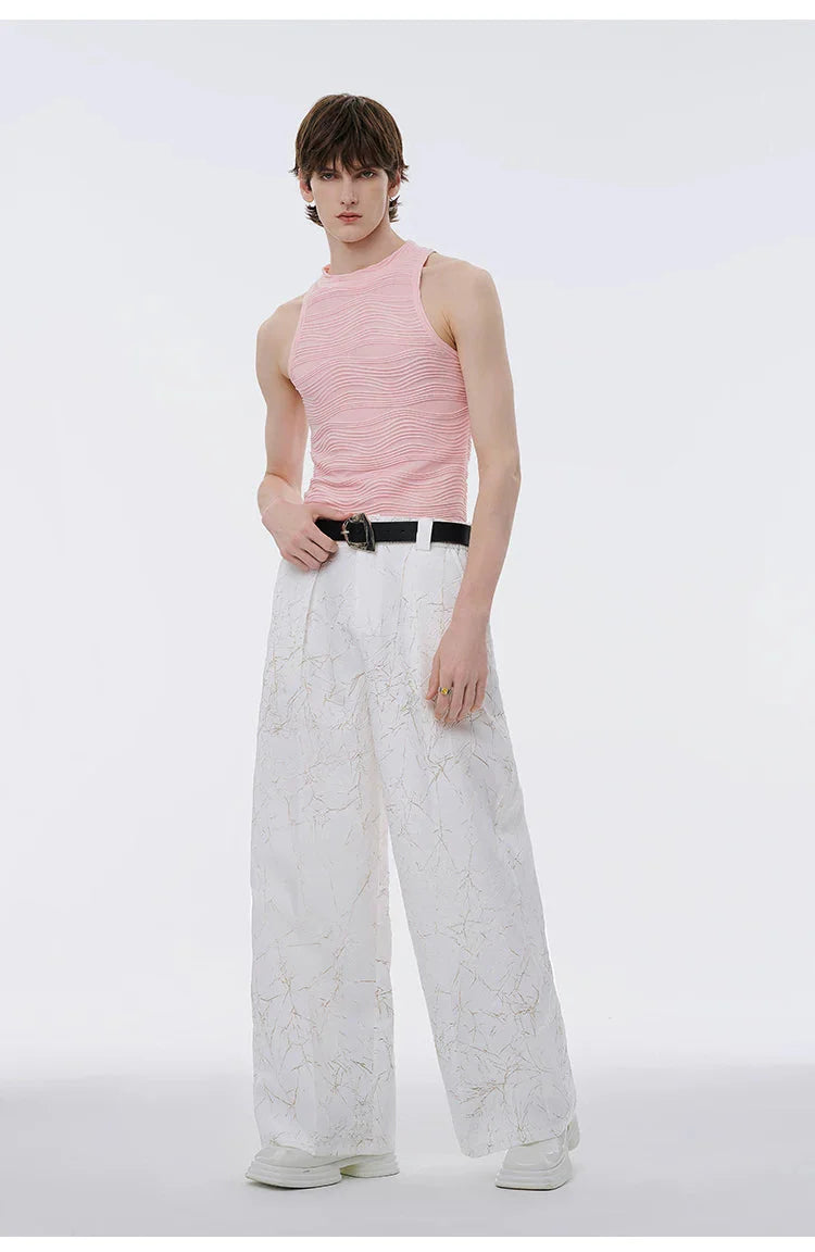 Textured Stretch Sleeveless Vest