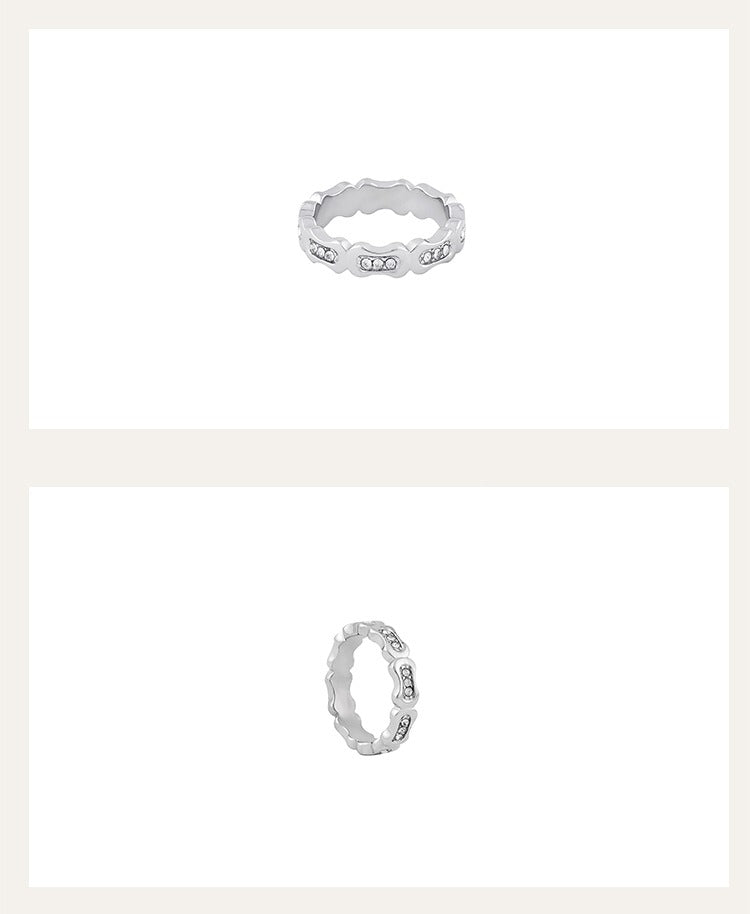 Zircon Bamboo Stacking Ring