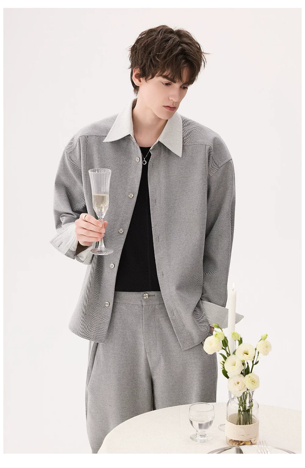 Two-Piece Collared Shirt and Pants