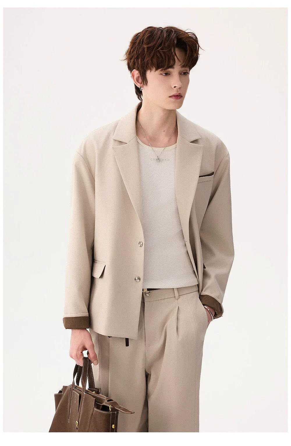 Wrinkle-Resistant Two-Piece Suit Pants