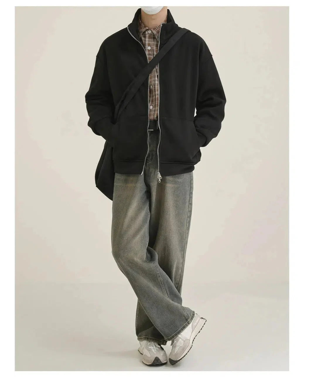 Stand Collar Zipper Jacket