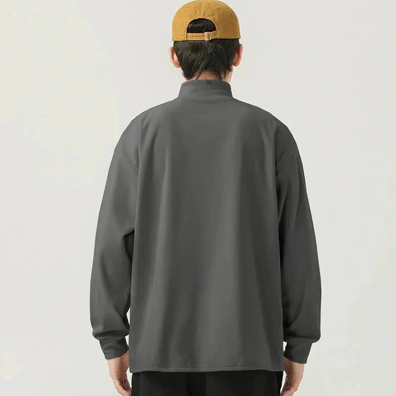 Turtleneck Velvet Sweatshirt