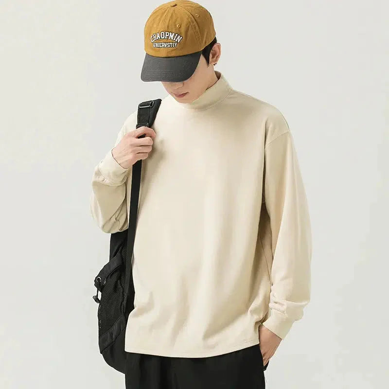 Turtleneck Velvet Sweatshirt