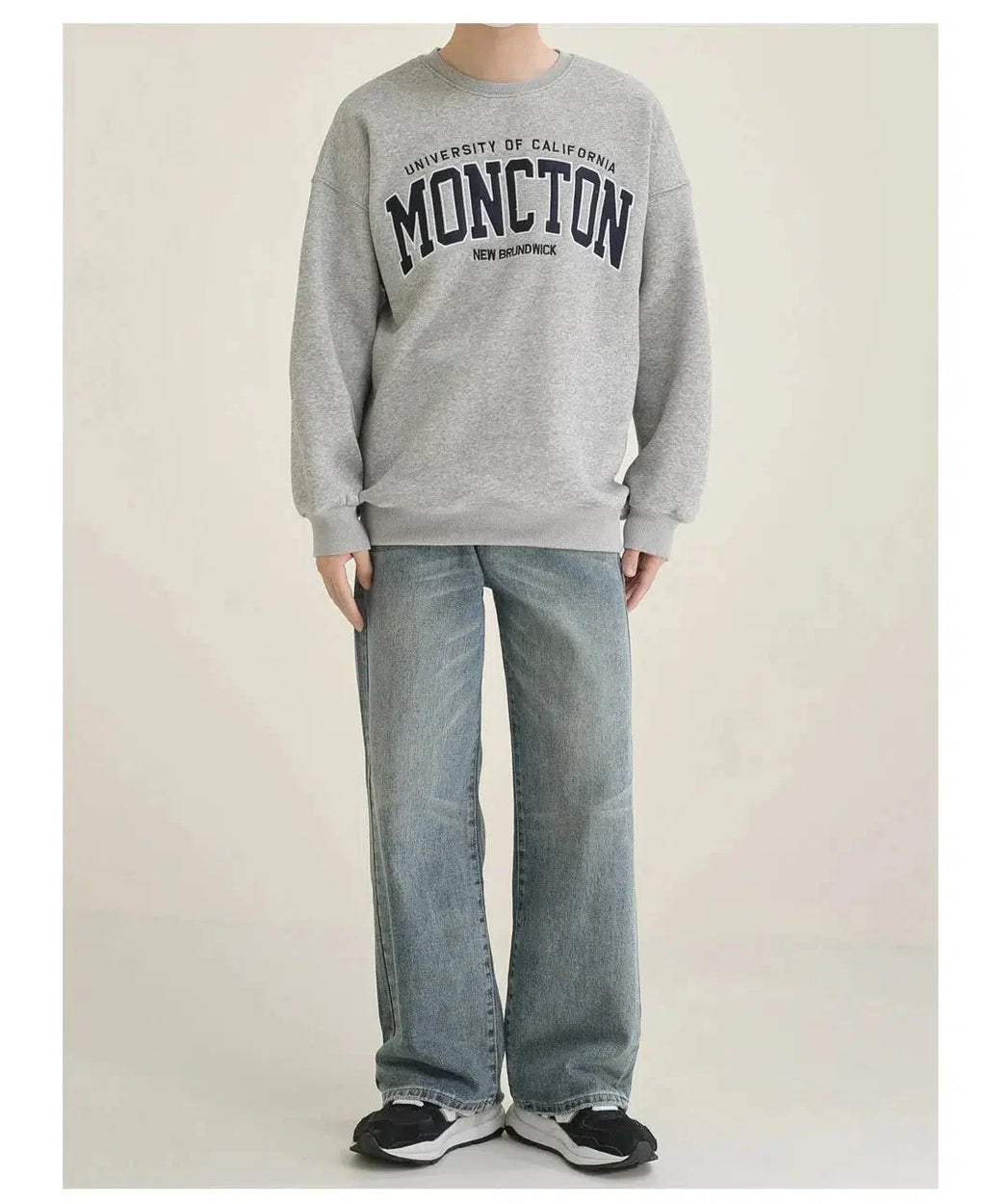 Velvet Printed Crew Neck Sweatshirt