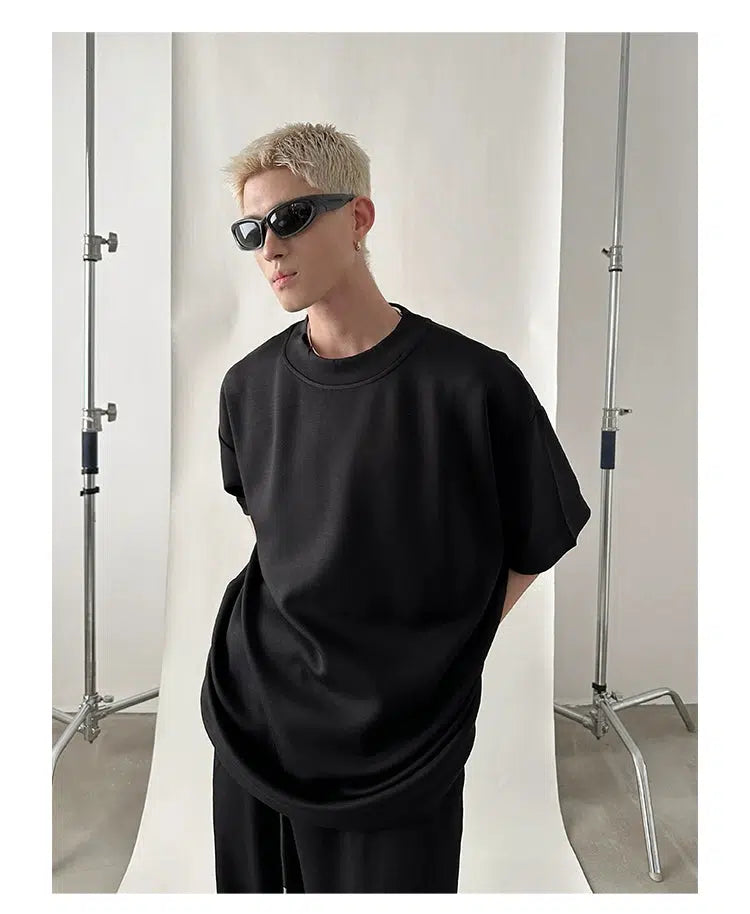 Versatile Mopping Solid Color T-shirt and Pants