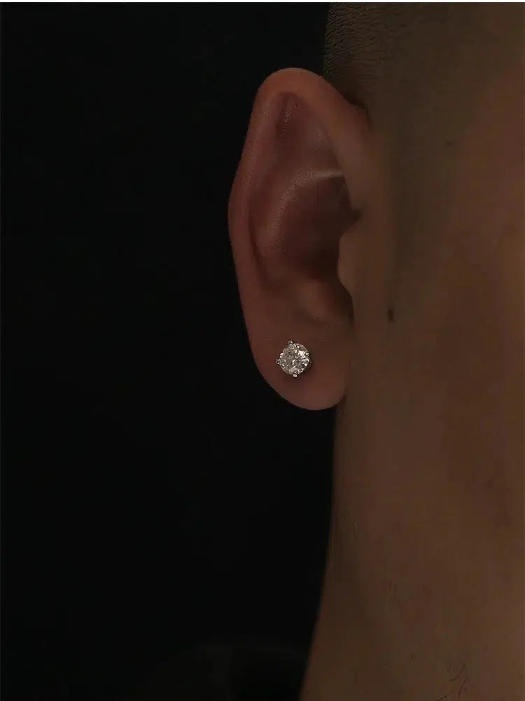 White Moissanite Earrings