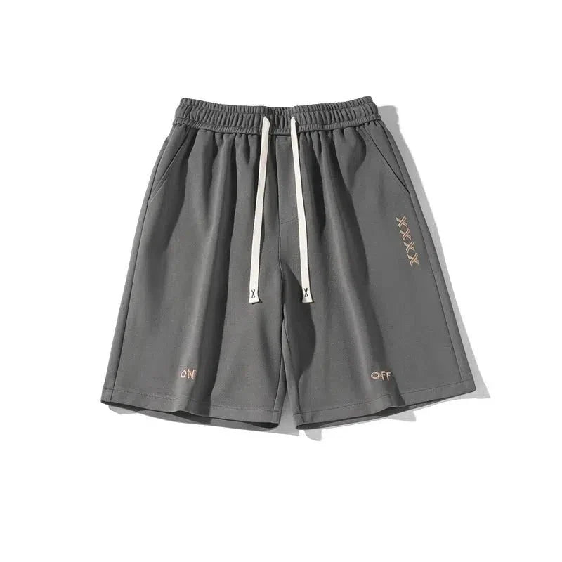 Wide-leg Embroidery Shorts