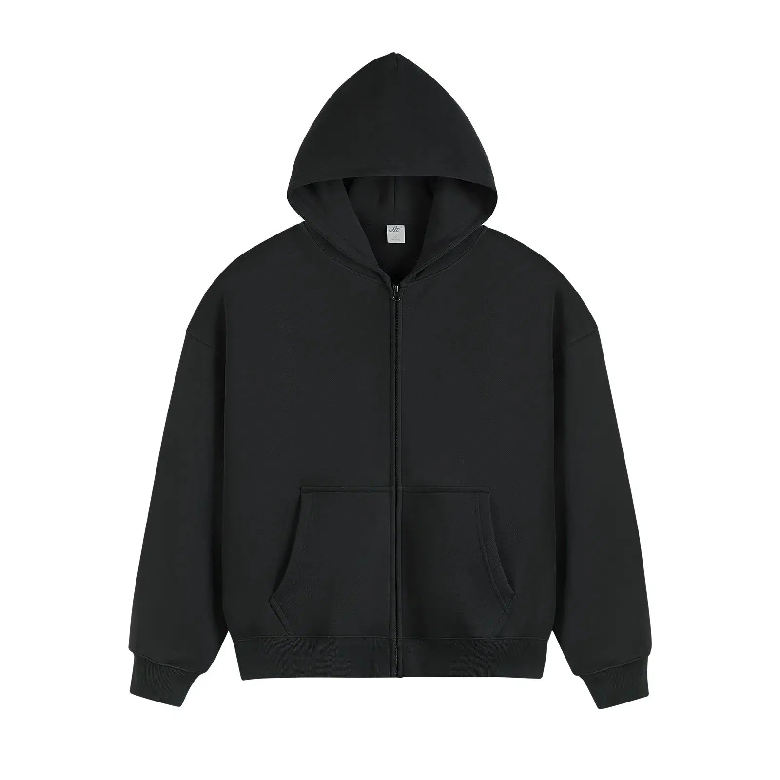Zip-up Basic Cotton Hoodie