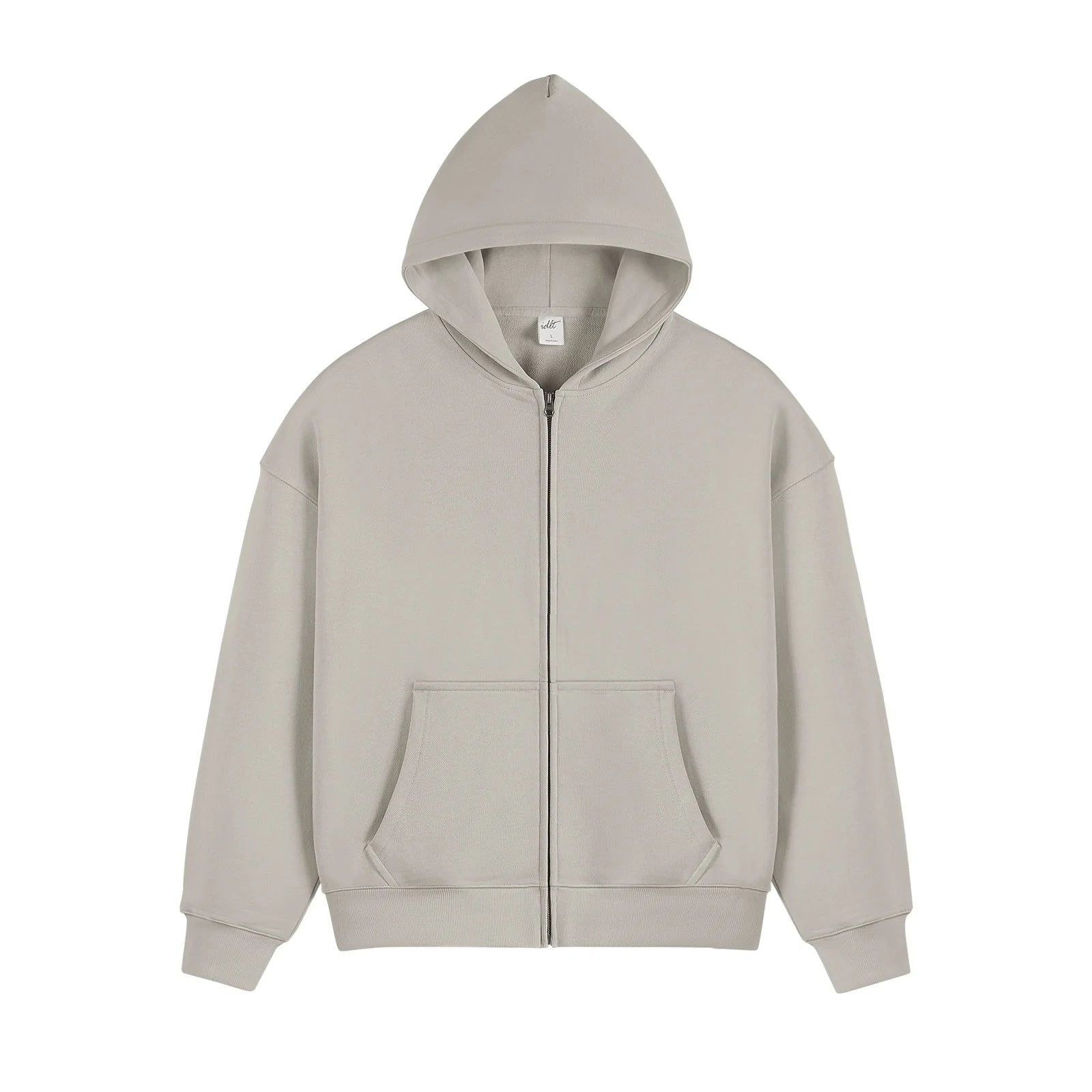 Zip-up Basic Cotton Hoodie