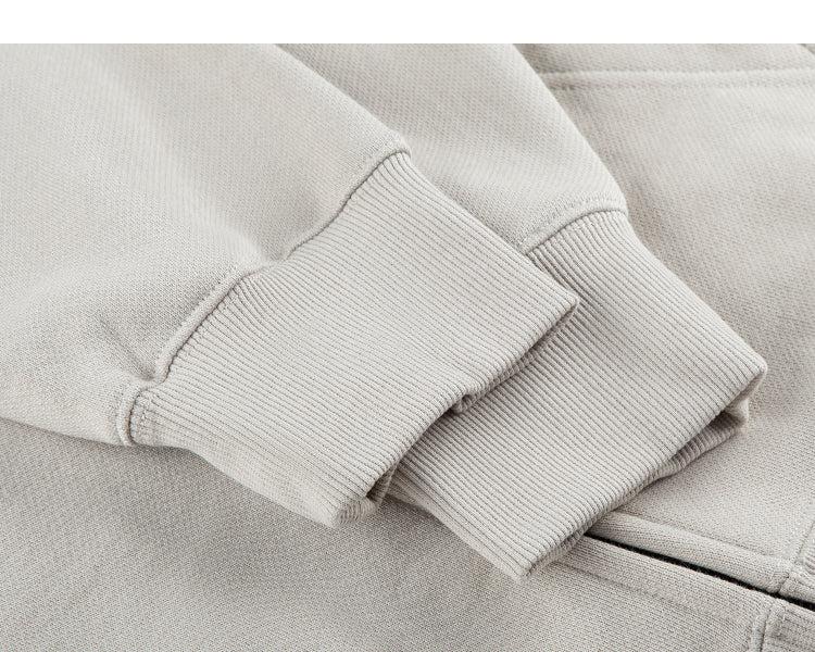 Zip-up Basic Cotton Hoodie