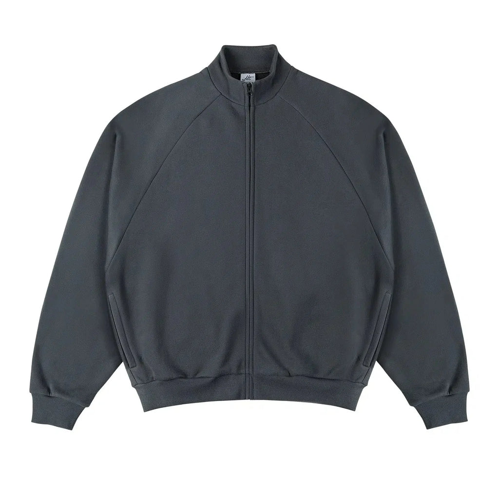 Zipper Raglan Sleeve Sweatshirt