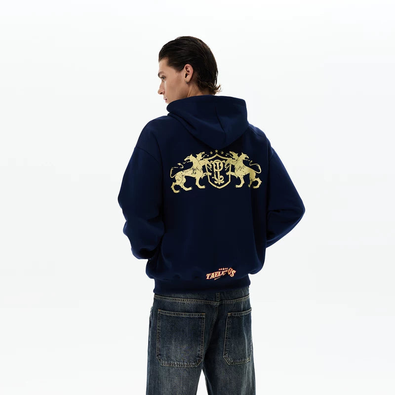 Embroidered Zip Up Hoodie Jacket