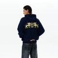 Embroidered Zip Up Hoodie Jacket